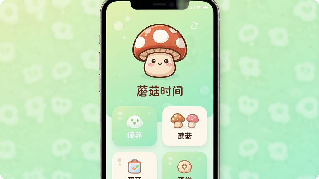 �ֻ���Ļ������ʾ��Ģ��ʱ�䡱Ӧ�ý��棬�Ϸ��ǿ�ͨĢ����ͨ�����·��ǹ��ܿ�Ƭʽ���֣�����Ϊ��͵Ľ���ǳ��ɫ�����������¿ɰ�������ɾ����࣬�޶���Ԫ�أ����廭��