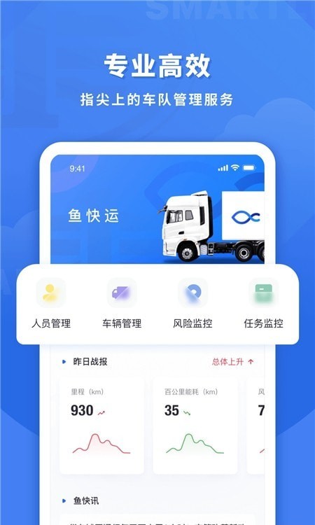 鱼快运管理版 安卓版 车辆监控界面
