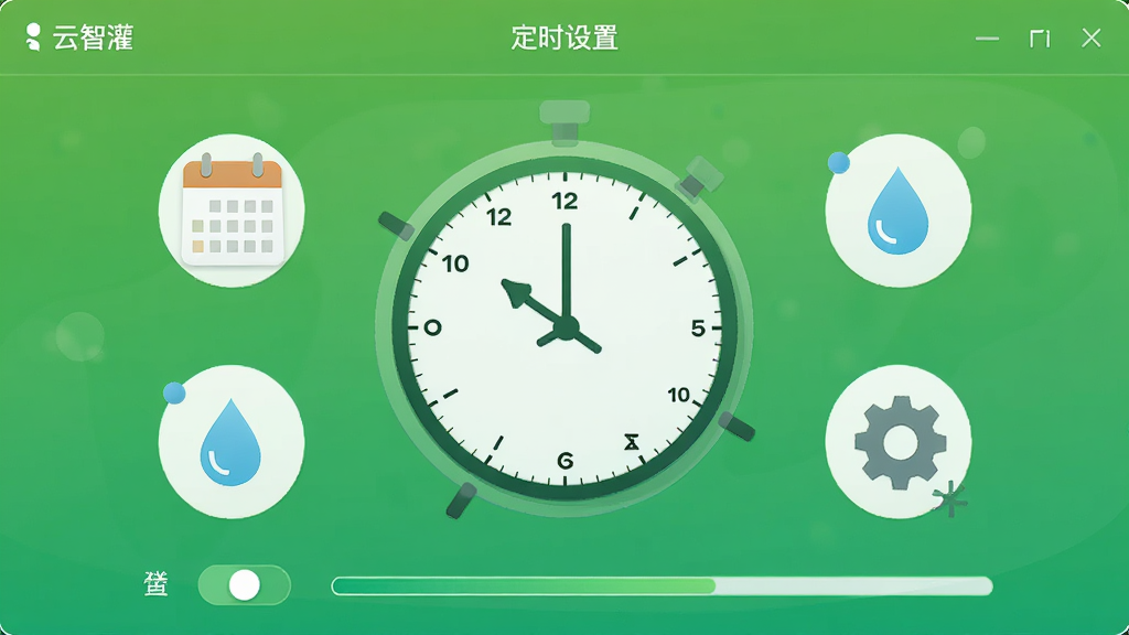 ����չʾ�����ǹࡱ�����еĶ�ʱ���ý��棬����������һ��Բ��ʱ��ͼ�꣬��Χ������������ˮ�κͳ���ͼ�꣬��������ɫ���䣬���Ϊ��Լ��ƽ����ϸ�ڰ���ʱ�ӿ̶ȡ����ذ�ť�ͽ����������ʸ��壬�ɾ��޶���Ԫ��