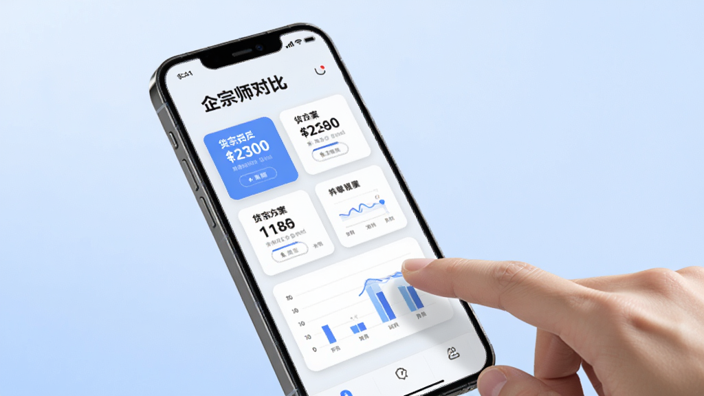 画面中央是一部智能手机,屏幕上显示