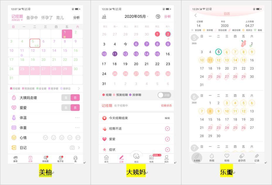 唯爱生理期app手机版下载 使用体验 经期记录功能界面