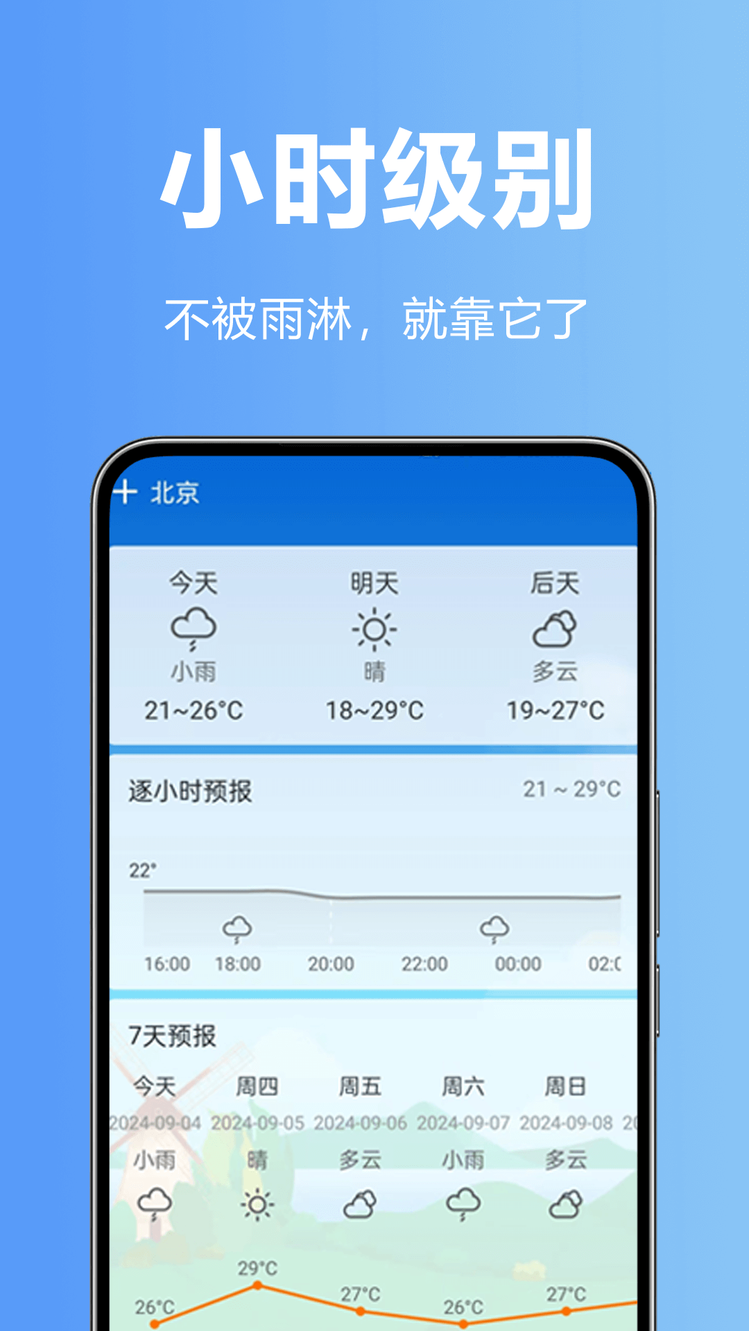 天气准点报app手机版下载安装教程与天气预报界面截图