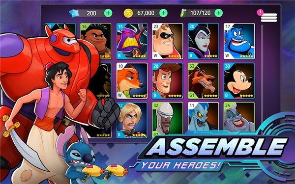 ��ʿ��Ӣ��ս��״̬�������İ�׿�棨Disney Heroes Battle Mode����ɫ������װ������