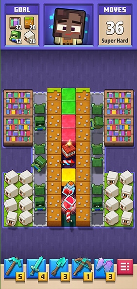 Minecraft Blast 安卓版 角色道具界面截图