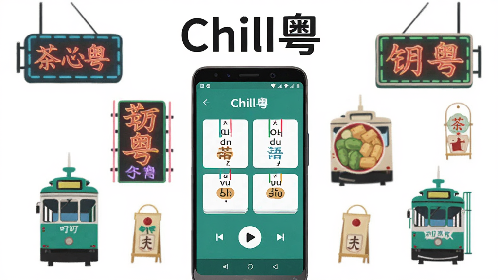 �����������һ��������׿�ֻ����ֻ���Ļ��չʾ��Chill����Ӧ�������棬������������ƴ����Ƭ�Ͳ��Ű�ť���ֻ���Χ�����Ų���������������޺���Ƶ�����Ļ�Ԫ��ͼ�꣬���ֲ������ĶԳƣ��Ű����ֻ�ռ�������壬�Ϸ����״�д��Chill�����ĸ��֣����Ϊ��ƽ���廭��ϸ���ϼ�����������ע�����ţ������������ɾ����޶���Ԫ��