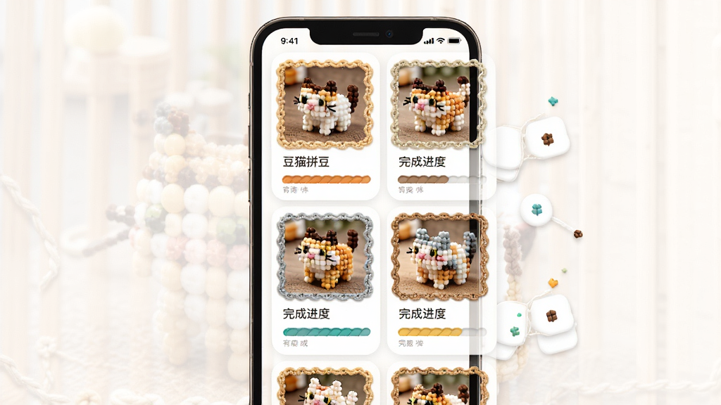 ��èƴ����Ʒ���������չʾͼ������Ϊ�ֻ���Ļ��ʾ��Ʒ�б�ҳ�棬�������ƴ����Ʒ����ͼ��Ƭ��ÿ�ſ�Ƭ�·���ע��Ʒ��������ɽ����������ֲ�����������б���ʽ���Ű������������ܰ�ֹ��У�ϸ�ڰ�������ͼ�߿򡢽�����ɫ�ʡ���ǩ���֣����ʸ��壬����ɾ����޶���Ԫ��
