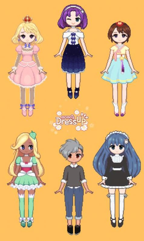 换装桃子游戏汉化中文版(Dressup Momo)服装搭配界面操作展示