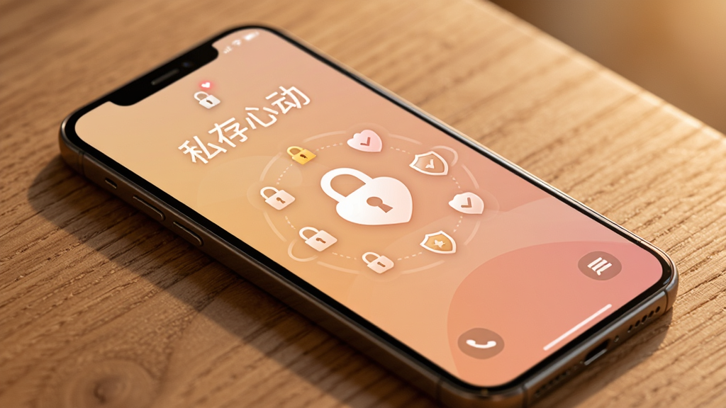 一部智能手机放在木质桌面上,屏幕显示