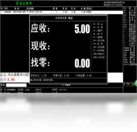 管家乐商业管理系统迷你版 小店收银开单实测界面