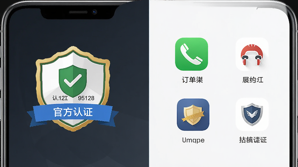 95128打车司机端官方背景展示,画面主体为手机屏幕显示官方认证标识和订单来源渠道图标,布局采用左右分栏,左侧为认证徽章,右侧为多渠道订单图标,排版整齐,风格为商务简约风,细节包括电话图标、应用图标、认证盾牌,画质高清,干净,无多余元素