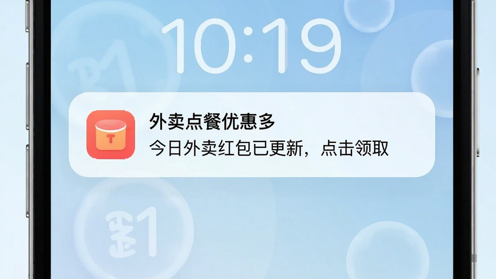 一张手机锁屏界面的图片,屏幕上显示一条来自