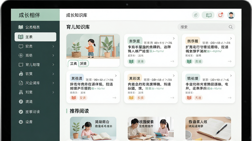 一张知识库界面概念图,画面展示