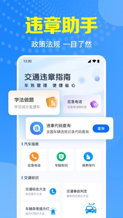 交规违章代码指南 安卓版 查询界面