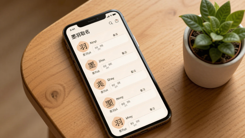 ī��ȡ��Ӧ���ղؼ�ҳ��չʾ���ֻ���Ļ����ʾ���ղص����ֿ�Ƭ�б���ÿ�ſ�Ƭ�������֡�ƴ���뱸ע���򣬽��������͵�ůɫ�����ֻ�������һ��ľ�������ϣ��Ա���һ��С��ֲ��������ܰ��Ȼ�������������޶���Ԫ��