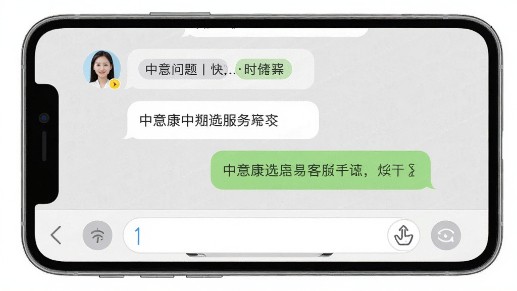 ���⿵ѡ�ͷ�������棬����Ϊ�ֻ����촰��չʾ�ͷ��Ի�������Ϊ�Ի��������ҷֲ����Ű��࣬���ǳ���ʸУ�ϸ�ڰ����ͷ�ͷ�񡢿�����ⰴť������򣬻��ʸ��壬�ɾ����޶���Ԫ��