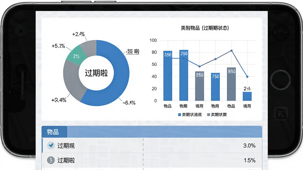 手机应用数据统计界面,画面中央是