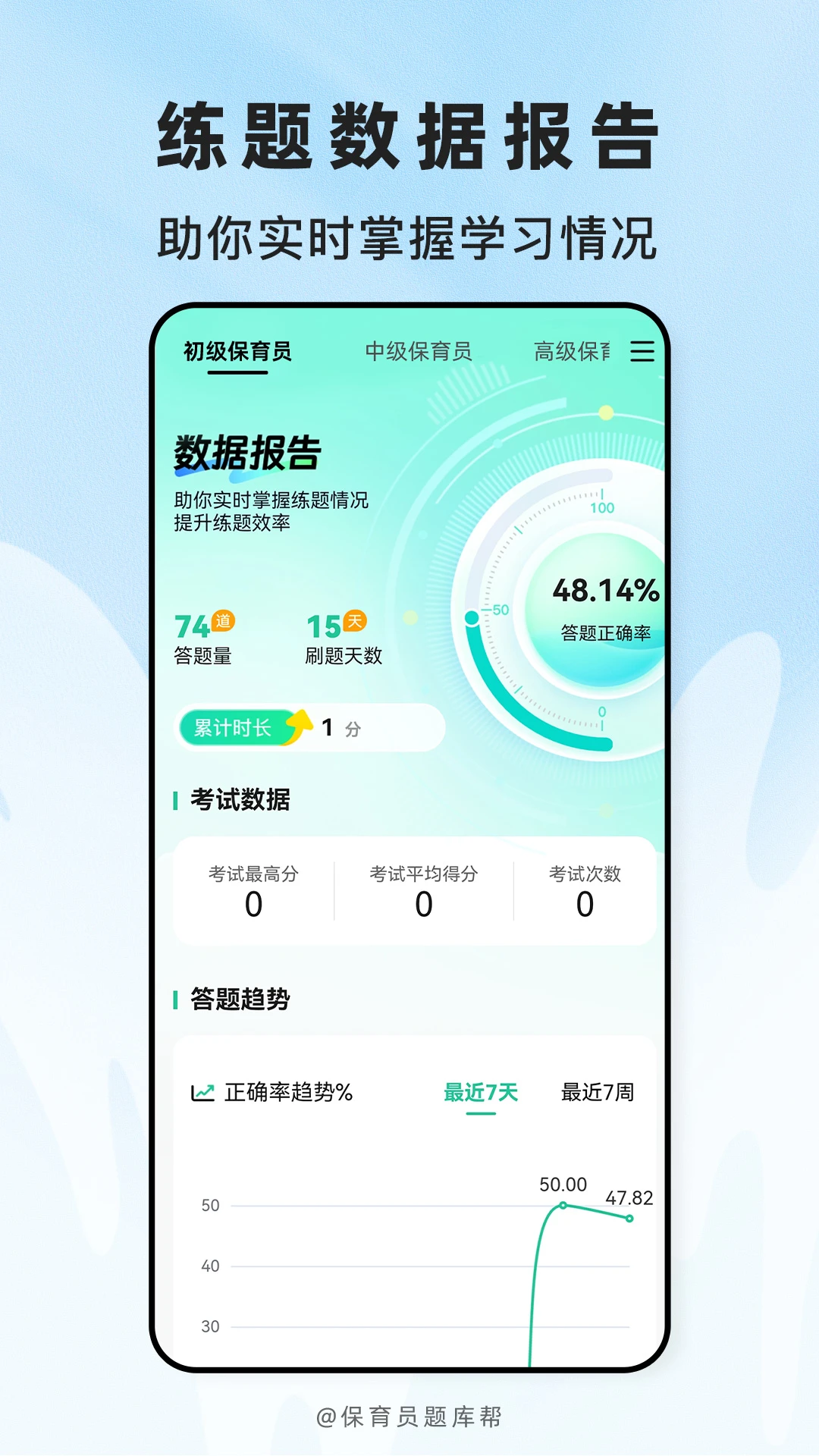 保育员题库帮2.1.51 保育员刷题备考