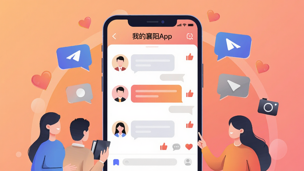 һ��չʾ�罻���������Ĳ廭����������Ϊ���ҵ�����App��������������棬��Ļ����ʾ�û�ͷ�񡢶Ի����ݺ͵���ͼ�ꡣ�ֻ���Χ�����������Ӱ�����ġ��������ݺ�����ȷ��ţ�����Ϊ��ů�ĳȷ�ɫ���䡣���ֲ��û���ʽ��ͼ�����Ϊ�ִ��罻�廭��ϸ�����������ʸ��壬����ɾ����޶���Ԫ�ء�