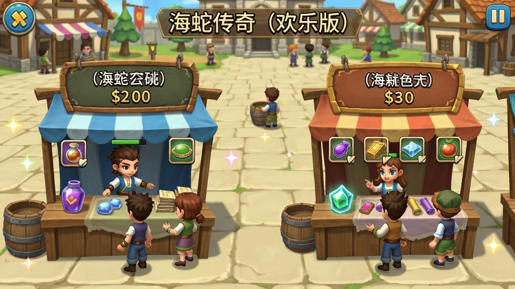 ����չʾ�����ߴ��棨���ְ棩����Ϸ�ڵİ�̯���׳����������Ƕ����ҽ�ɫ�����ǹ㳡�ϰ�̯��̯λ�Ϸ���ʾ������Ʒ������۸񣬲��ֲ����о��ӽ�չ�����ֵĽ��׷�Χ���Ű�ͻ��̯λ��������Ʒͼ�꣬���Ϊ2D��Ϸ���򳡾���ϸ�ڰ���̯λ��ᣡ���Ʒ��Ч����ҽ�ɫ���������ʸ��壬�ɾ����޶���Ԫ��