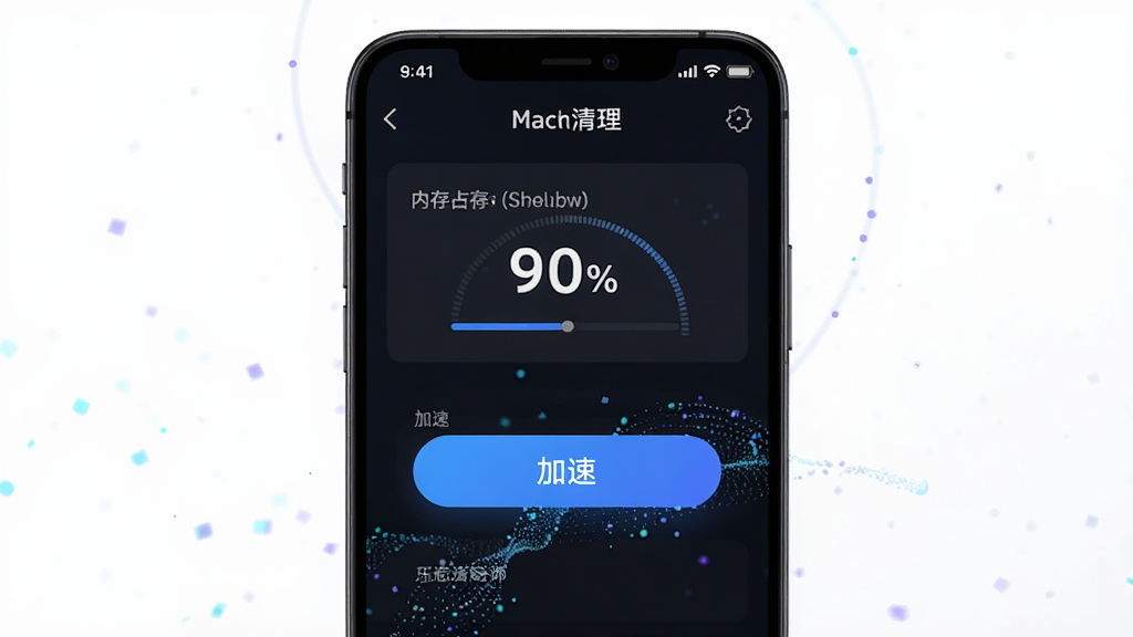 չʾ�����ֻ�������ʦ�ֻ����ٹ��ܵĽ��棬����Ϊ�ֻ���Ļ��ʾ�ڴ�ռ�ðٷֱȺͼ��ٰ�ť������Ϊ���½ṹ���Ű����룬���Ϊ��ɫ�Ƽ��磬ϸ���ϴ��ж�̬��������Ч�������ʸ��壬�ɾ����޶���Ԫ��