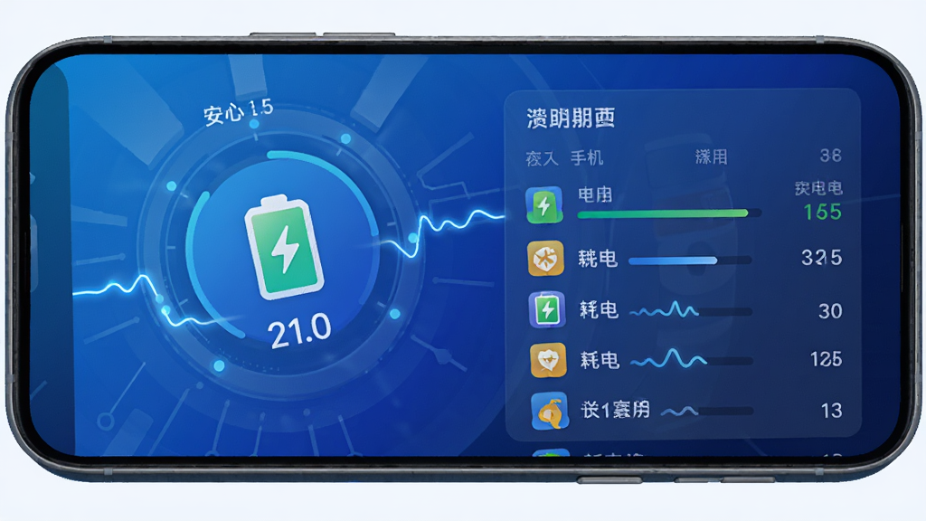 չʾ�����ֻ�������ʦ��ع������ܵĽ��棬����Ϊ�ֻ���Ļ��ʾ���ͼ��ͺĵ�Ӧ�����У�����Ϊ�Ǳ���ʽ�Ű棬���Ϊ��ɫ����Ƽ��磬ϸ���ϴ��е����������������ʸ��壬�ɾ����޶���Ԫ��