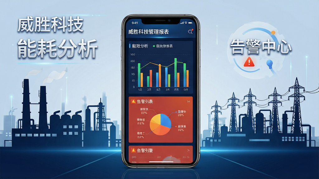 һ��չʾ��ʤ�Ƽ�Ӧ������Դ���������е�AI��ͼ������Ϊ�ֻ���Ļ��ʾ��Ч�����͸澯�б�������Ϊ�ֻ����С�����Ϊ��ҵ԰����Ӱ���Ű�ͻ�����ݿ��ӻ�Ԫ�أ����Ϊ����Ƽ��磬ϸ�ڰ�����״ͼ�ͱ�ͼ�����ʸ���ɾ�������������Ϊ����ʤ�Ƽ������ܺķ��������澯���ġ�
