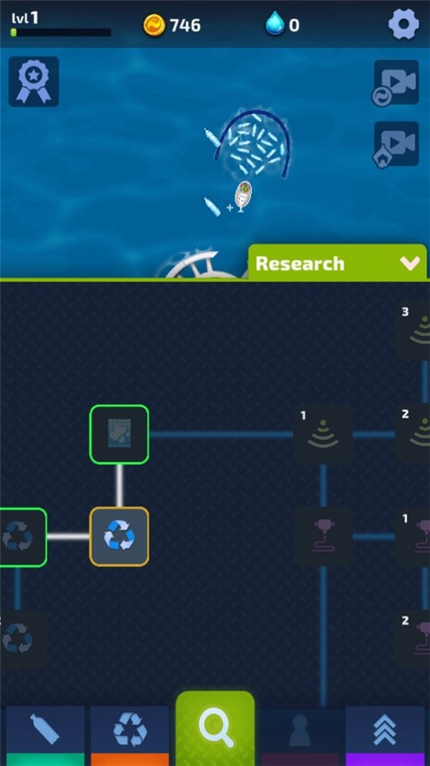 海上清洁船3D游戏安卓最新版新手教学关卡操作界面截图