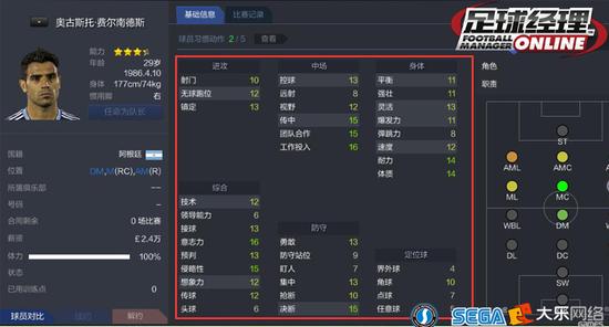足球经理2025(Soccer Manager 2025) 球员属性与球探报告详情页