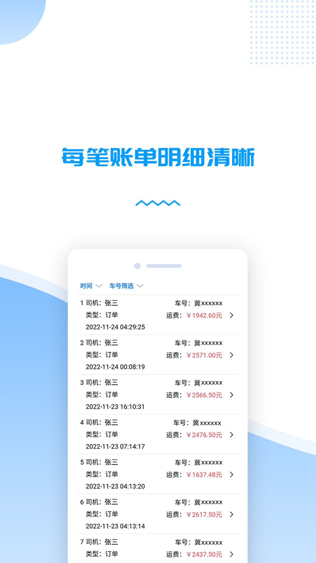 货车管理助手安卓版 车辆管理界面