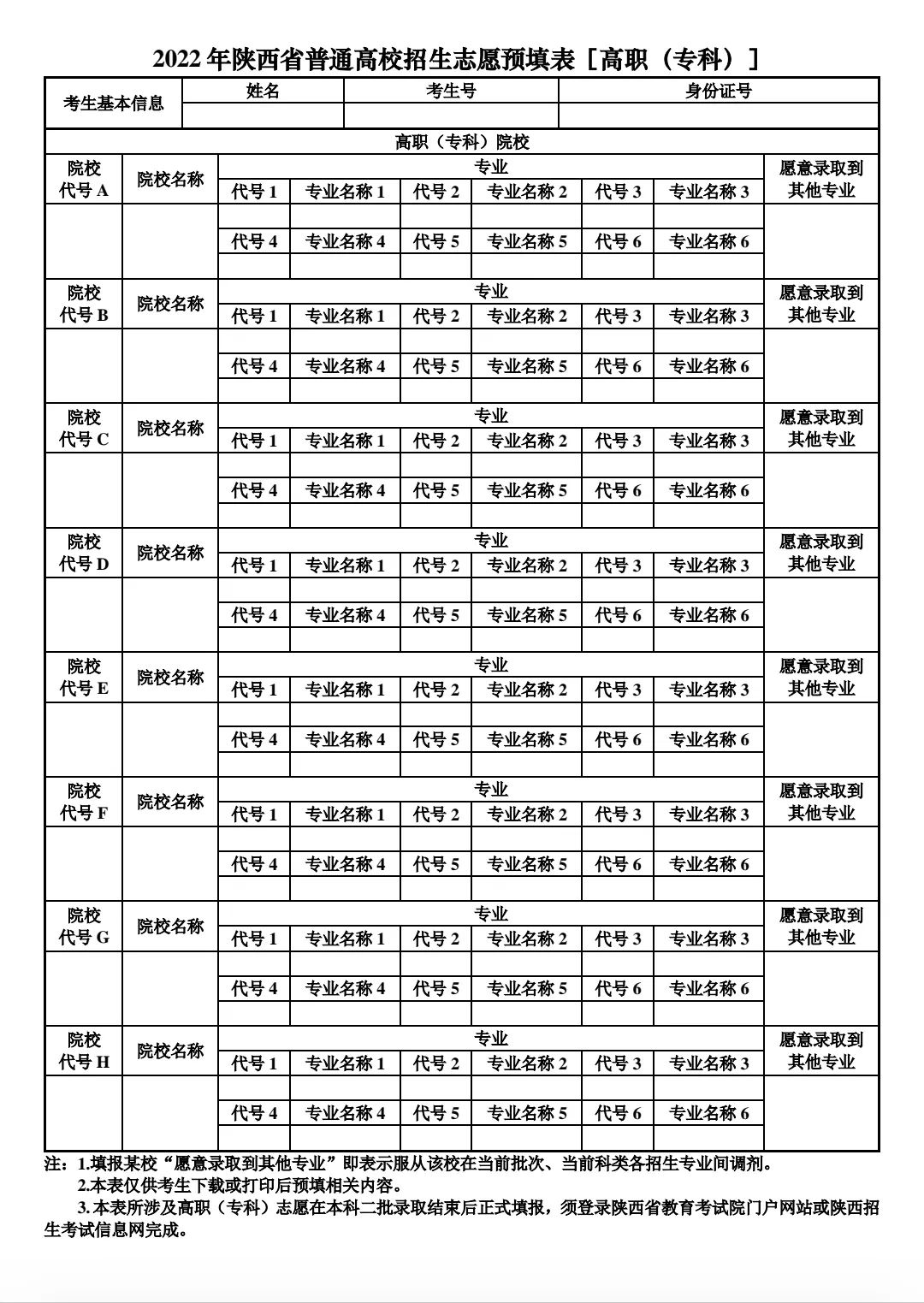 新路学院招生报名材料清单