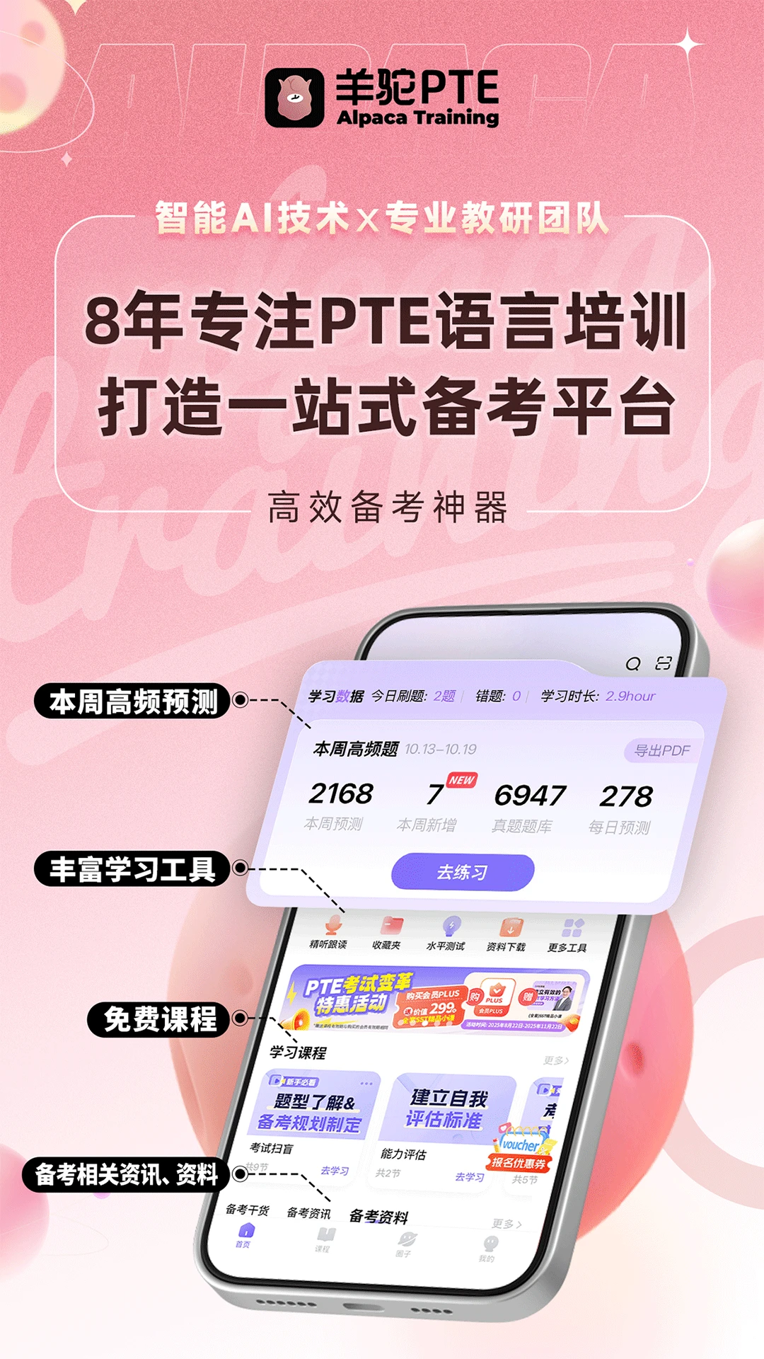 羊驼PTE12.2.9 英语备考