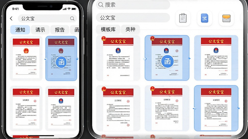 ���ı�����ģ����棬�ֻ���Ļ����ʾ�����ı���ģ���ҳ�棬�����ǩ�������У�������֪ͨ������ʾ�������桱������������ͼ�꣬ÿ��ģ�������ĵ�����ͼ�����汳��Ϊ��ɫ��������������������Ϊ����״���У�����Լ����ϸ�ڰ�����ͷ�ļ���ʽ����ͼ����ɫ����ѡ��Ч�������ʸ��壬�ɾ�����