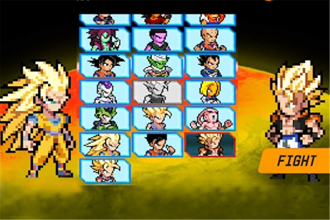 七龙珠赛亚人幽灵战士游戏官方安卓版(Saiyan Warrior)新手开局角色选择与资源界面