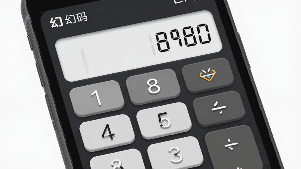 主体是手机屏幕显示伪装成计算器界面的