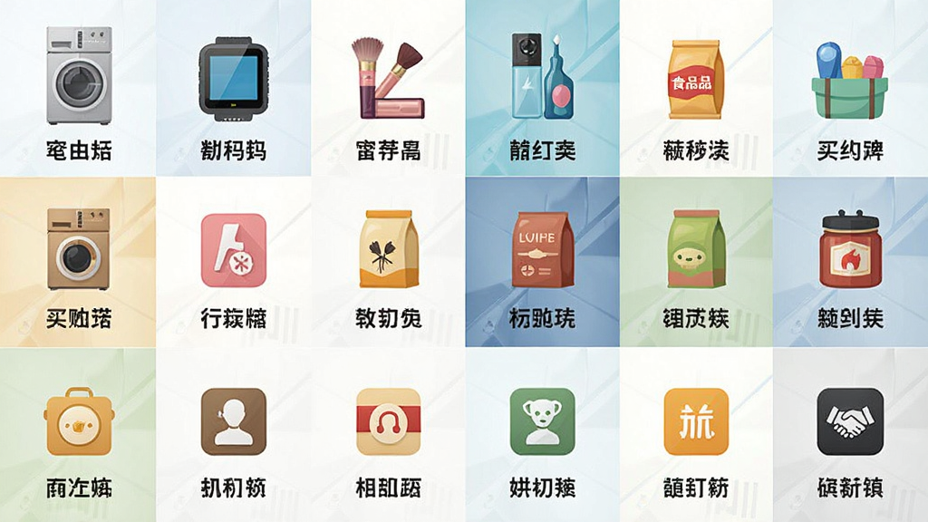 一张信息图表风格图片,主体为买购十大品牌排行榜的多行业品牌榜单展示,布局为网格状排列的行业图标与品牌排名,排版整齐有序,风格商务简约,细节包含家电、数码、美妆、食品等图标,画质高清,干净,无多余元素