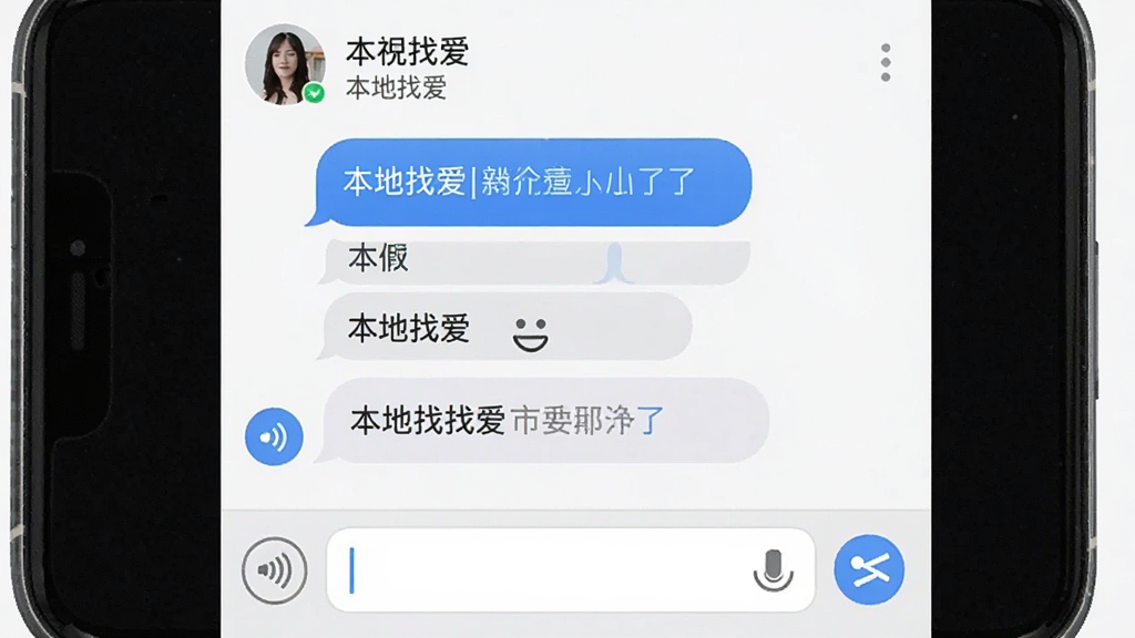 手机聊天界面截图风格,应用名称为