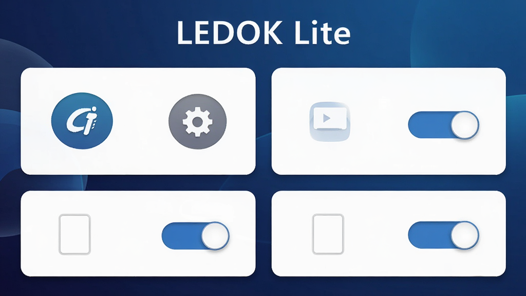 һ��չʾ LEDOK Lite ������������ֻ���Ļ��ͼ�����������Ǽ��Ŀ�Ƭʽ���ܲ��֣�������