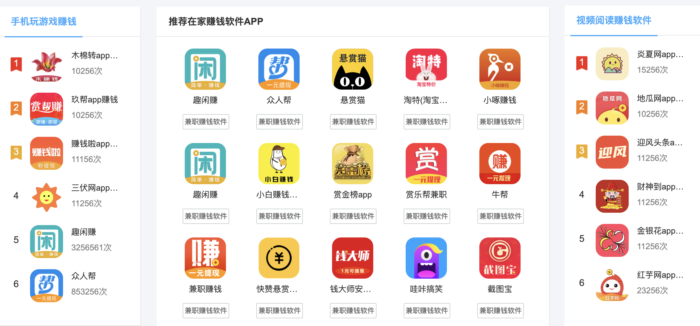 守赚应用市场 安卓版 任务列表界面截图