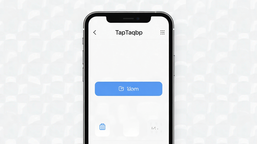一张展示“TapTaqbp”软件无广告界面的图片,主体为手机屏幕中干净的软件页面,布局为居中显示功能按钮,排版简洁,风格清爽,细节包含空白区域和功能图标,画质清晰,干净,无多余元素。