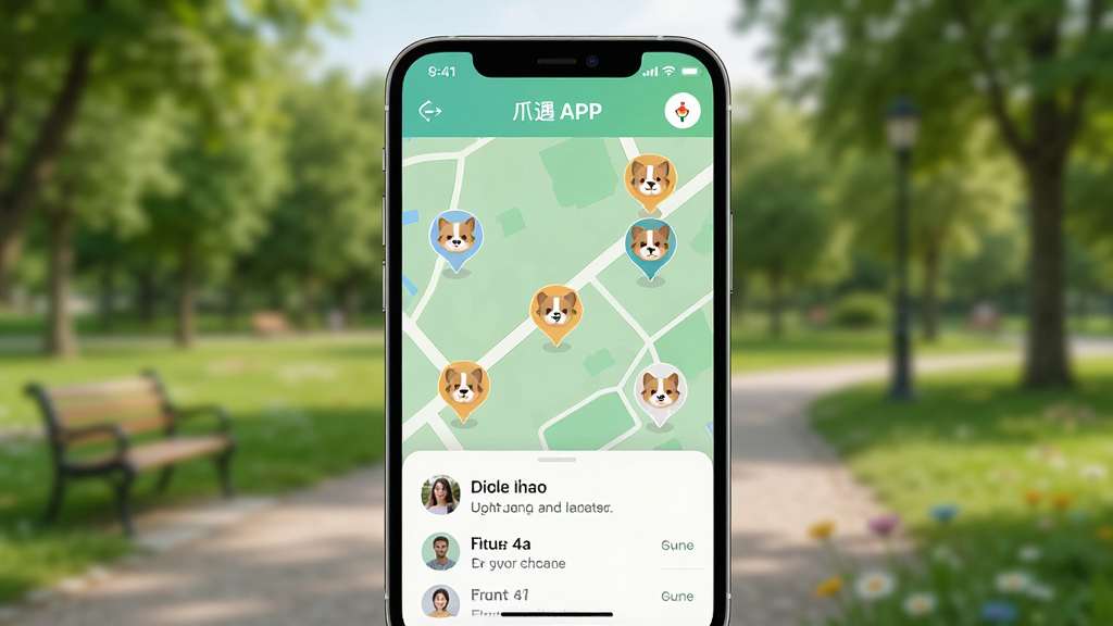 �ֻ���Ļ��ʾצ��APP�ĵ�ͼ���棬��ͼ��ɢ���Ŷ������ͷ���ǣ���Ļ�·����������������˵Ķ�̬��Ƭ�������ǹ�԰����������ִ���ˬ��ϸ�ڷḻ�����ʸ��壬�ɾ��޶���Ԫ��