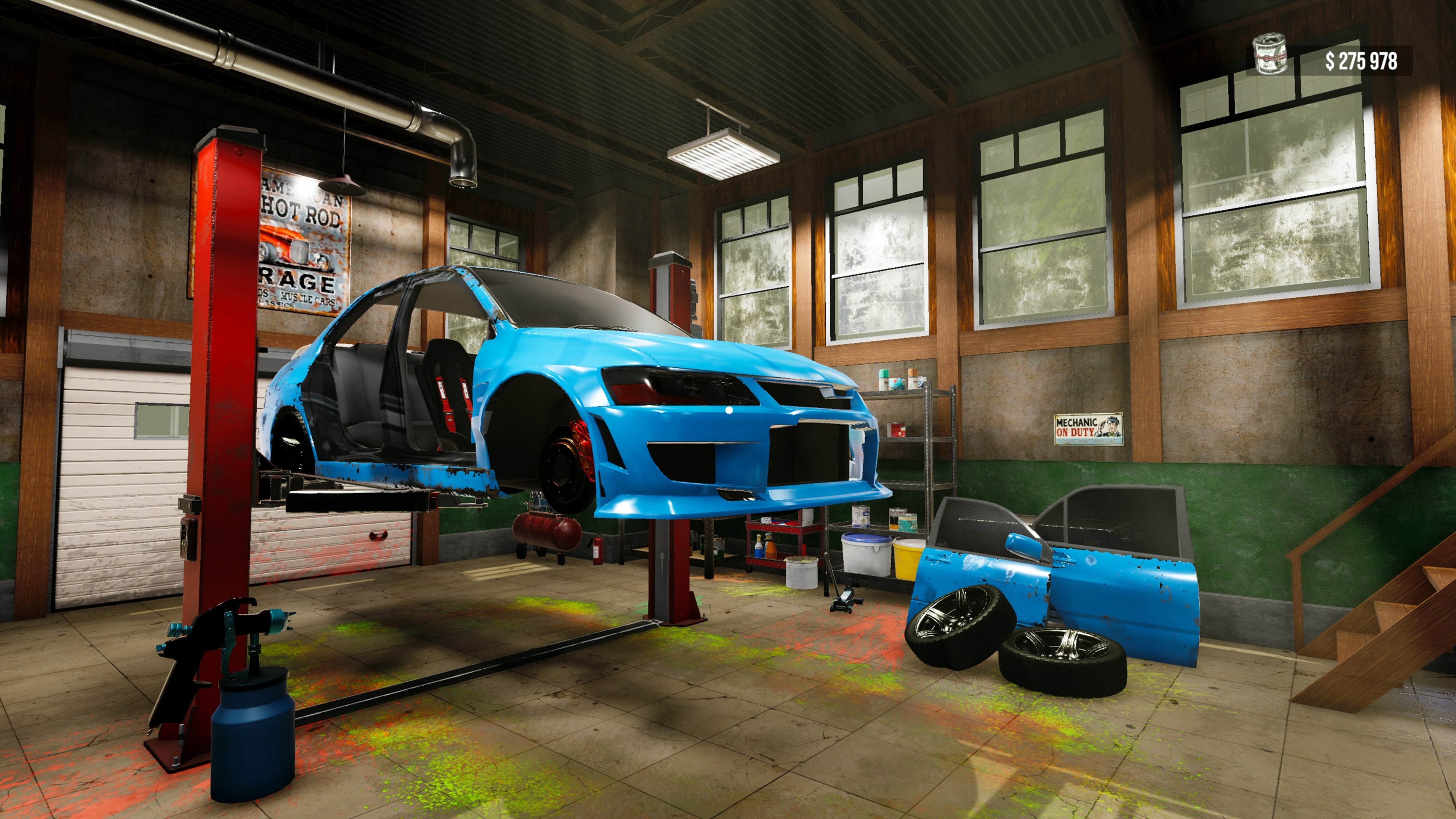 机械师:汽车改装(Mechanic: Car Tuning Simulator) 新手入门改装界面截图 零件更换与调校操作展示