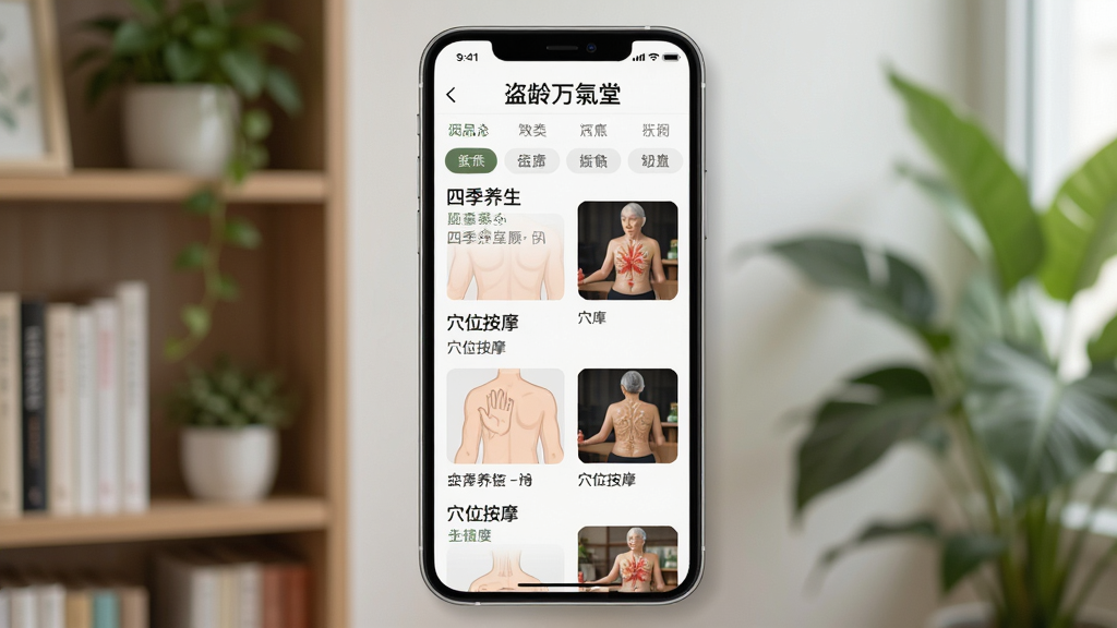 �ֻ���Ļչʾ���������á�֪ʶ����棬�����з����ǩ��ͼ���б�������������ļ���������Ѩλ��Ħ��������������Ϊ�������ֲ�����Ϊ��Լ�Ķ��磬�Ű����룬�����������ɾ��޶���Ԫ��