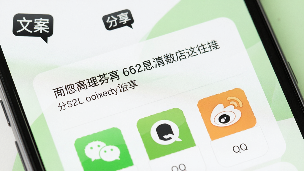 手机屏幕显示文案分享界面,画面中有