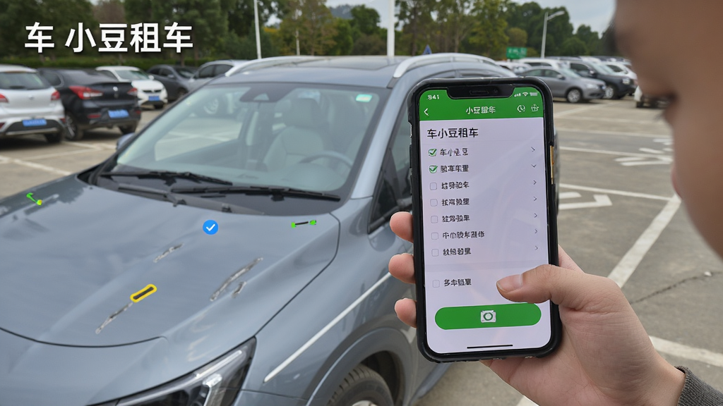 ��С���⳵�����鳵����ʾ��ͼ������չʾ�û��ֳ��ֻ�Χ���������գ��ֻ���Ļ��ʾ�鳵�嵥�����հ�ť������Ϊ����ͣ����������Ϊ�����복�����Һ�Ӧ�����Ϊдʵָ���磬ϸ�ڰ����������۱�Ǻ�APP����Ԫ�أ������������޶���Ԫ�أ������д��С���С���⳵������