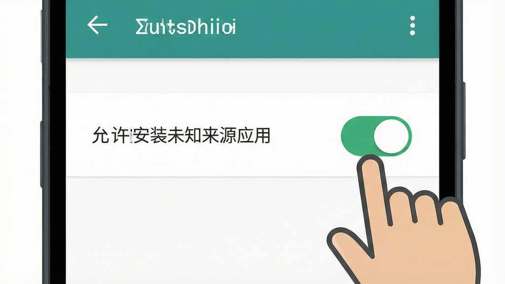 һ��չʾ�ֻ�Ӧ�ð�װȨ�����õ�ʾ��ͼ��������һ����׿�ֻ���Ļ��ʾ���ý��棬�������С�������װδ֪��ԴӦ�á��Ŀ��ذ�ť���Ա�����ָ�����ͼ�꣬����Ϊ������д��ͼ�����Ϊ��ƽ��˵��ͼ��ϸ�ڰ��������Ŀ���״̬�����ֱ�ǩ�����ʸ��壬�ɾ����޶���Ԫ��