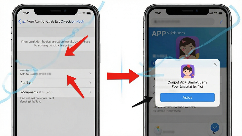 һ��չʾ���õ������Ű�ĦAPP��װ��Ȩ�����ò����ͼƬ����������Ϊ�ֻ���Ļ����չʾ�����Ϊ��������װδ֪��ԴӦ�á������ý��棬�Ҳ�ΪAPP��λȨ�޿������������ֲ������Ҷ��գ����Ϊ�̳�ͼ��磬ϸ�ڰ�����Ļ�ϵĺ�ɫ��ͷָʾ�͡����õ������Ű�Ħ��APPͼ�꣬��������������ɾ����޶���Ԫ��