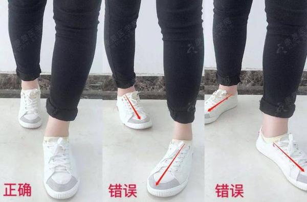 侧行漫步常见错误纠正 侧行姿势对比图