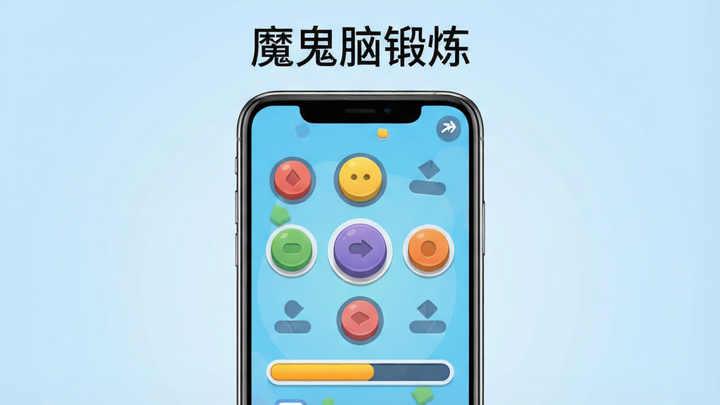 ħ���Զ��� �ֻ�Ӧ�ý���չʾ������Ϊһ�����������ֻ�����Ļ����ʾɫ�����޵�������Ӧ������Ϸ���棬��Բ�ΰ�ť�ͷ��������������ֲ��þ��й�ͼ������Ϊ��͵�ǳ��ɫ���䡣�Ű��࣬�Ϸ����״����������������֡�ħ���Զ����������Ϊ�ִ���ƽ��UI��ƣ�ϸ�ڰ����ֻ���Ե�ĸ߹ⷴ�䡢��Ϸ��ť��΢������Ӱ�������������ɾ����޶���Ԫ�ء�