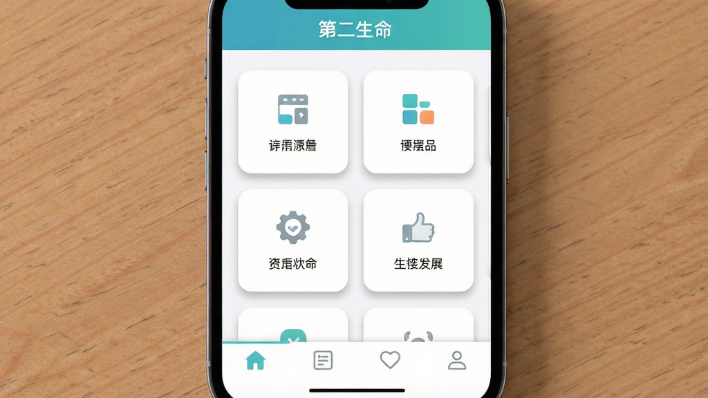 һ��չʾ���ڶ��������������沼����д��ͼƬ������Ϊ�ֻ���Ļ�ϵ�Ӧ�ý��棬����Ϊ���½ṹ���Ϸ�Ϊ��������ʾ���ڶ����������в�Ϊ���ܿ�Ƭʽ���У��·�Ϊ�ײ��˵����Ű��������򣬷��Ϊ���¼�Լ��ƽ����ϸ�ڰ�����Ƭ��Ӱ��Բ�Ǳ߿�ͼ���������������ʸ��壬�ɾ����޶���Ԫ��
