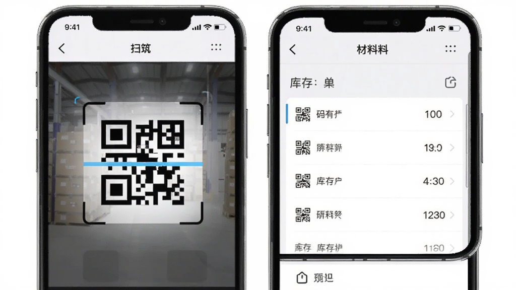 ���Ϲ���ɨ����棬����չʾ����APP��ɨ����⹦�ܣ�����Ϊ�ֻ���Ļ��ʾɨ���������嵥������Ϊ�����Ű棬���Ϊ�Ƽ���ǳɫϵ��ϸ�ڰ�����ά��ͼ���������֣����ʸɾ����޶���װ��